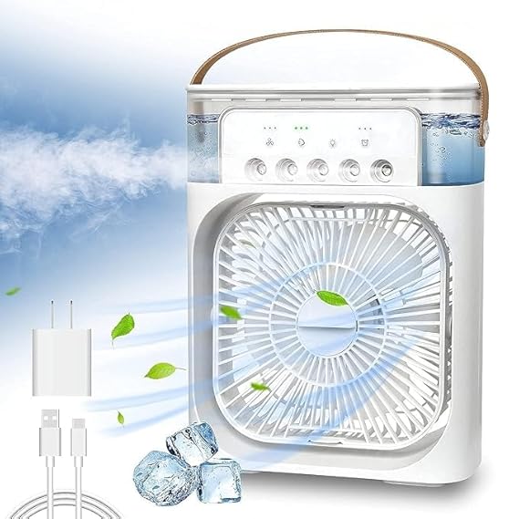 Mini Portable Air Cooler - 10-Inch Large Air Conditioner Fan