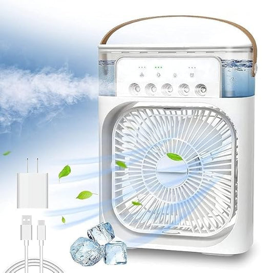 Mini Portable Air Cooler - 10-Inch Large Air Conditioner Fan
