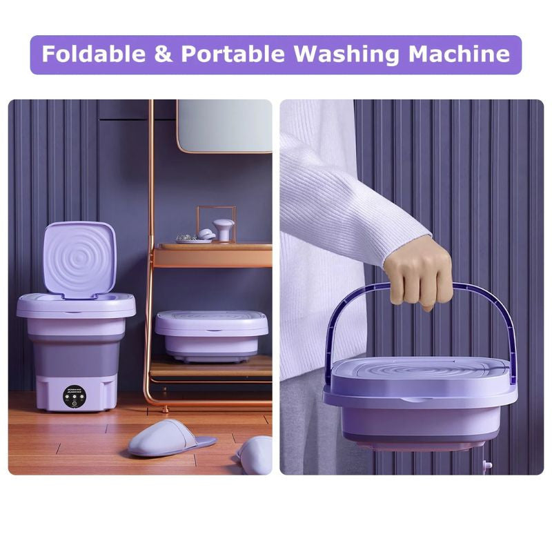 Portable Foldable Mini Washing Machine | Heat Temperature Control for Underwear & Baby Clothes